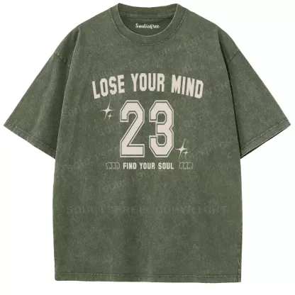 Personalized Lose Mind Washed T-shirt