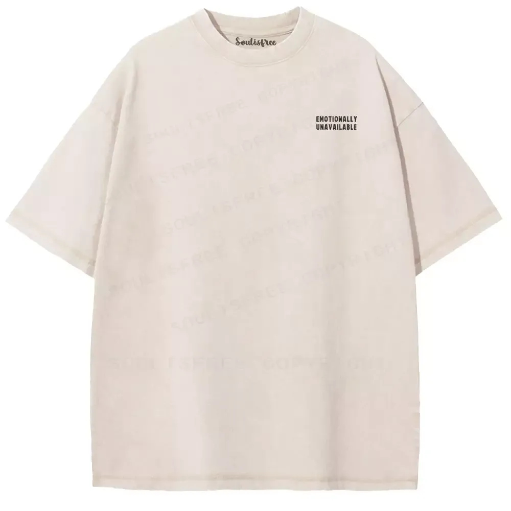 EMOTIONALLY UNAVAILABLE Washed T-shirt