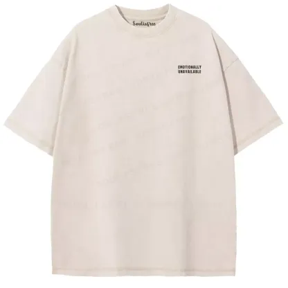EMOTIONALLY UNAVAILABLE Washed T-shirt