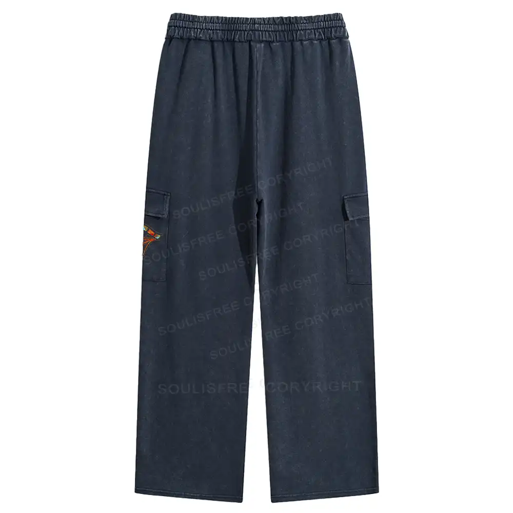Eye Of Horus Washed Cargo pants