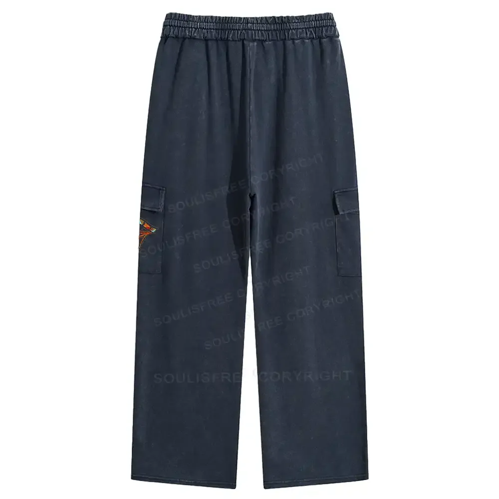 Eye Of Horus Washed Cargo pants