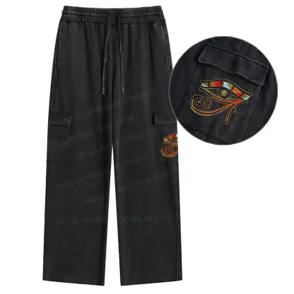 Eye Of Horus Washed Cargo pants