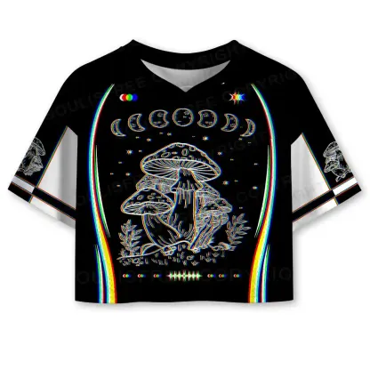 Mushroom and Moon Cropped Jersey