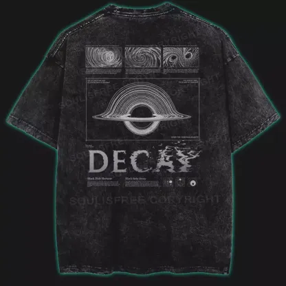 Decay Universe Washed Space T-shirt