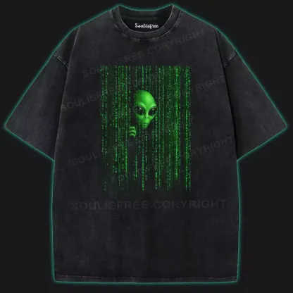 Hidden in the Code Washed Alien T-shirt