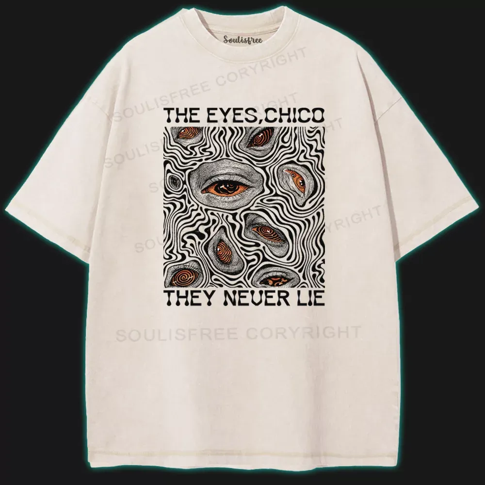 Designed Eyes don't lie Washed T-shirt