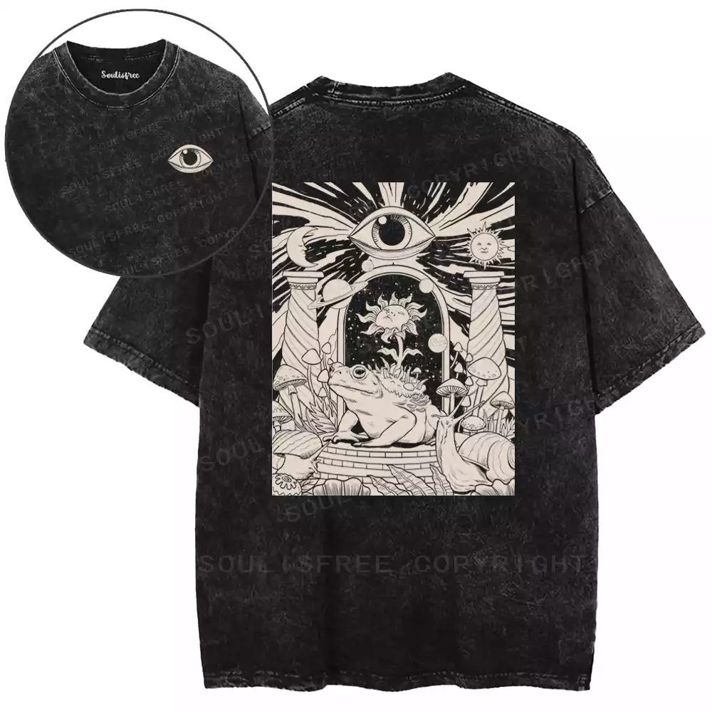 Eye-Toad Realm Totem Washed T-shirt