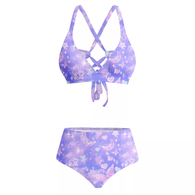 Soulisfree  Cosmic Love Glitch Cross Bikini