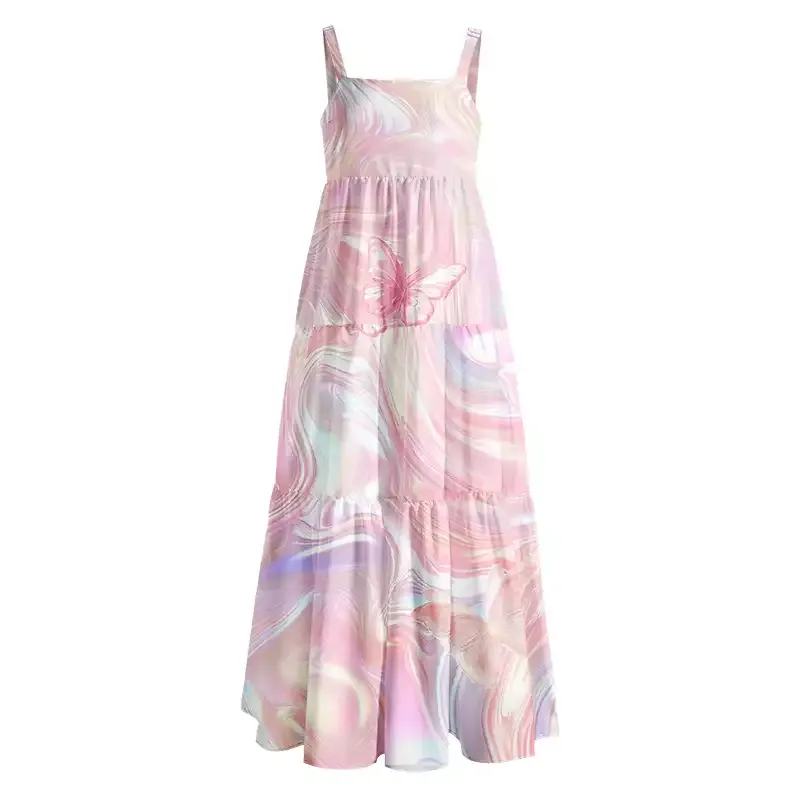 Soulisfree Marble Wings Slip Boho Maxi Dress
