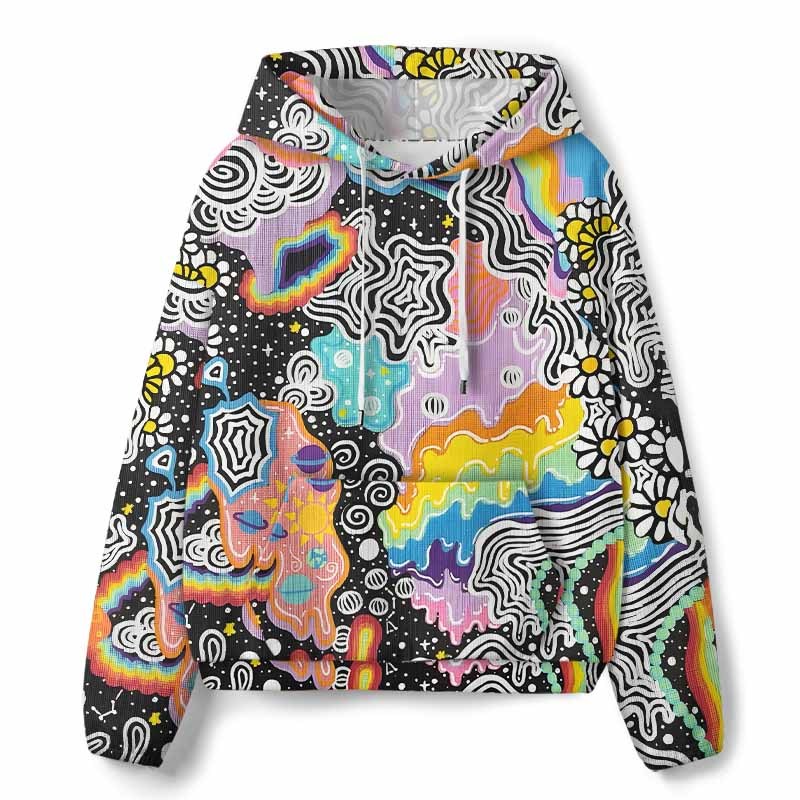 Soulisfree Psychedelic Vortex Collage All-Over Print Hoodie