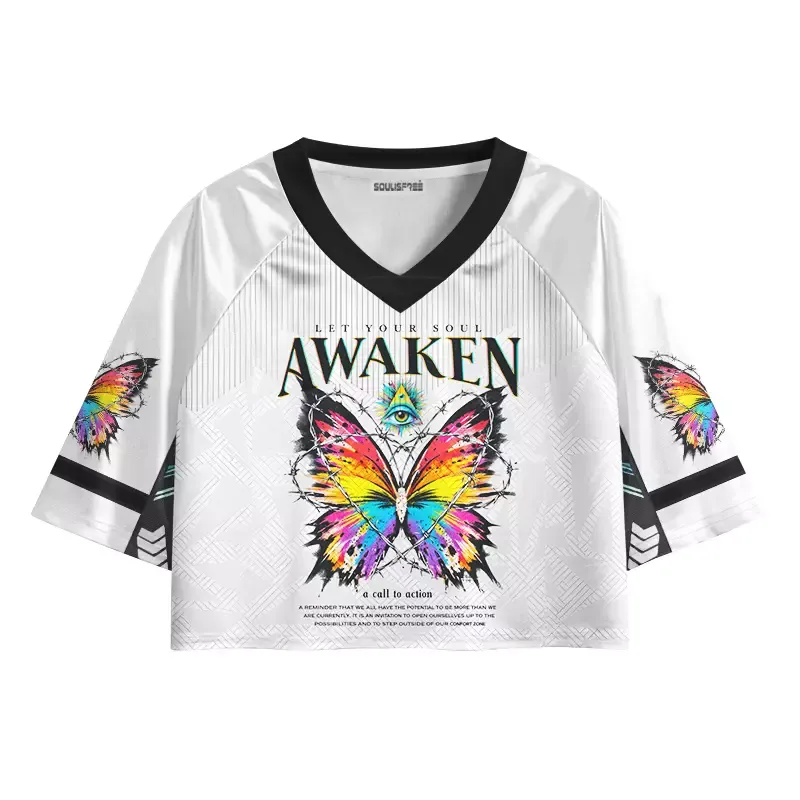 Designed Soulisfree Let Your Soul Awaken Cropped Jersey
