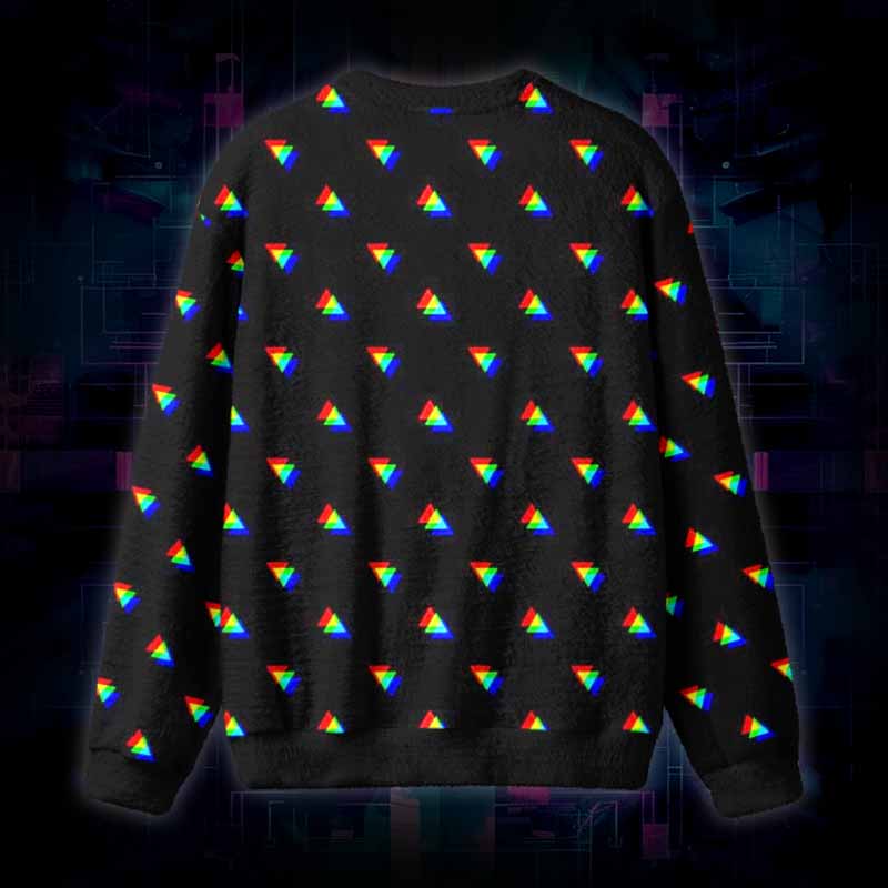 Soulisfree Signal Shift Fuzzy Crewneck Sweater
