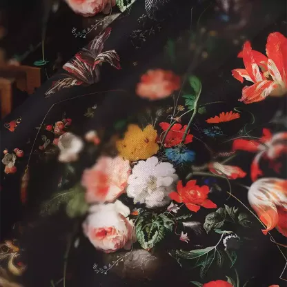 Soulisfree Dark Bouquet Satin Mini Dress