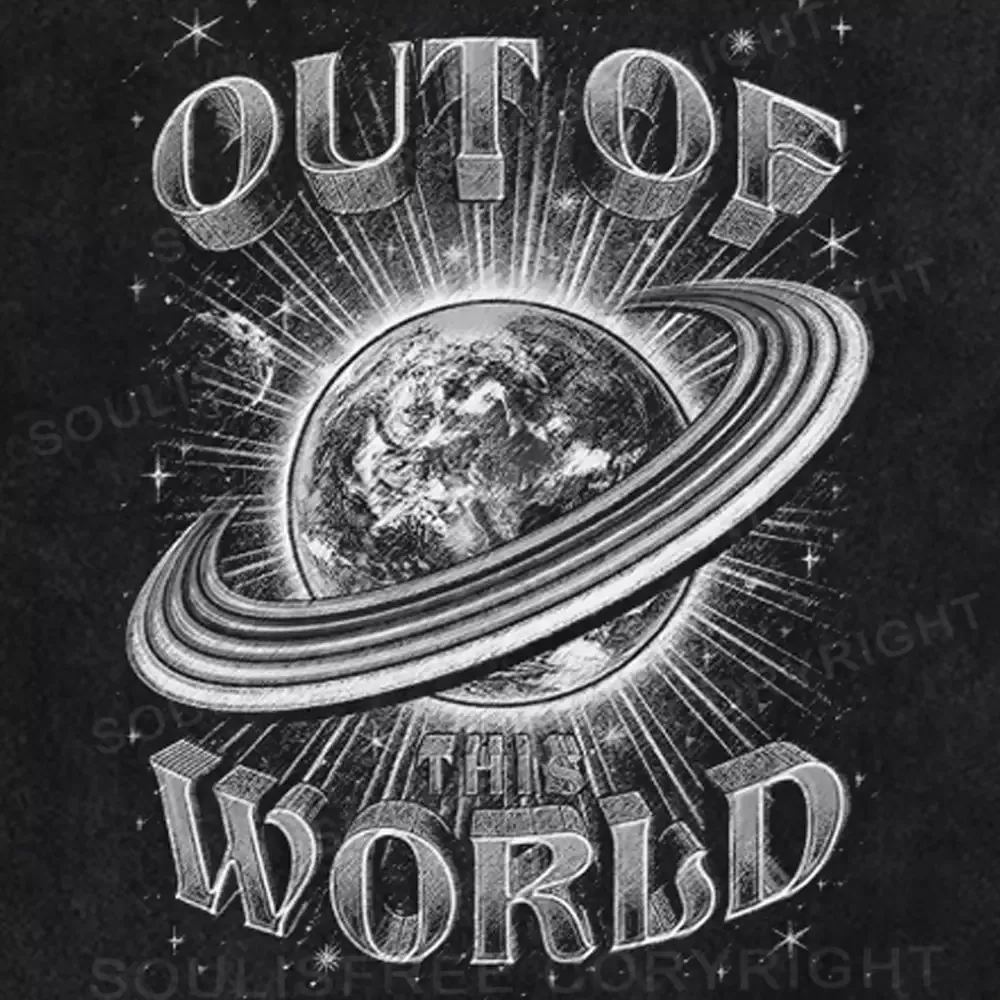OUT OF WORLD Washed Space T-shirt