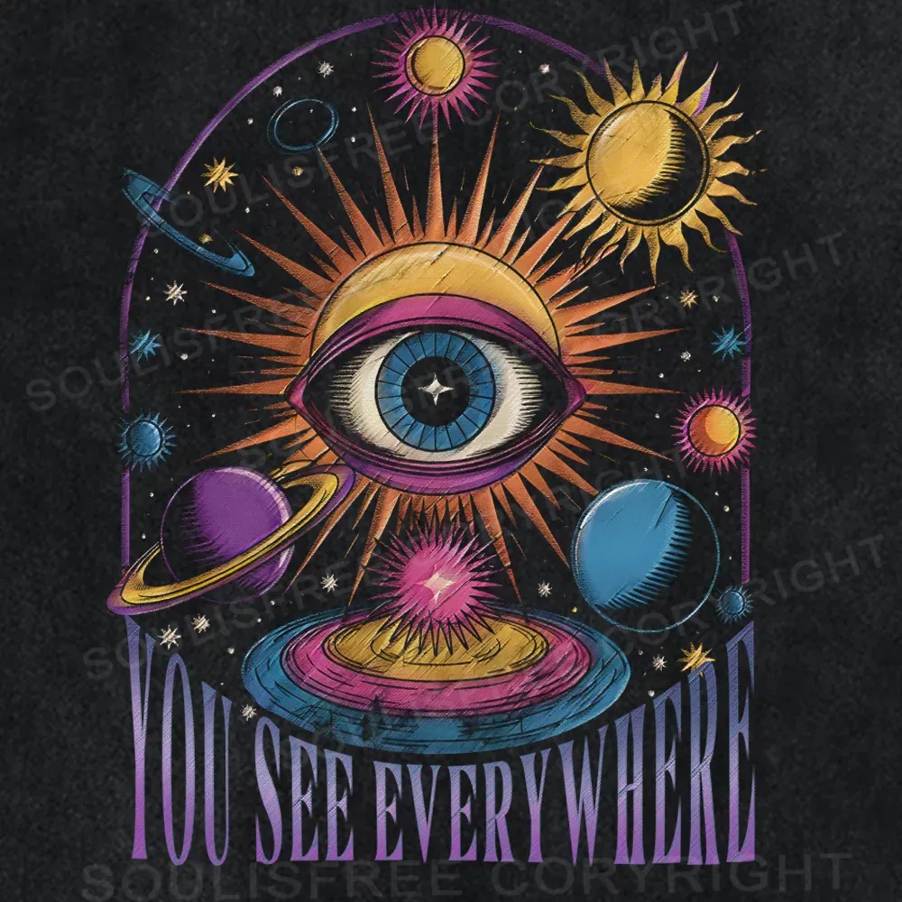 You See Everywhere Washed Space T-shirt