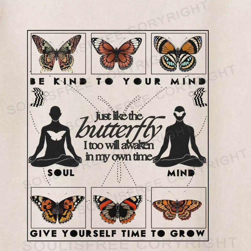 Just Like The Butterfly I Too Will Awaken In My Own Time Washed T-shirt