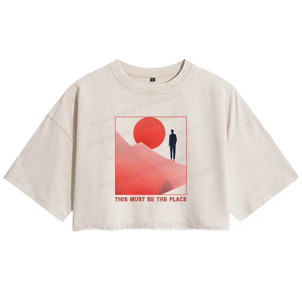 Must Be The Place Washed Crop T-shirt
