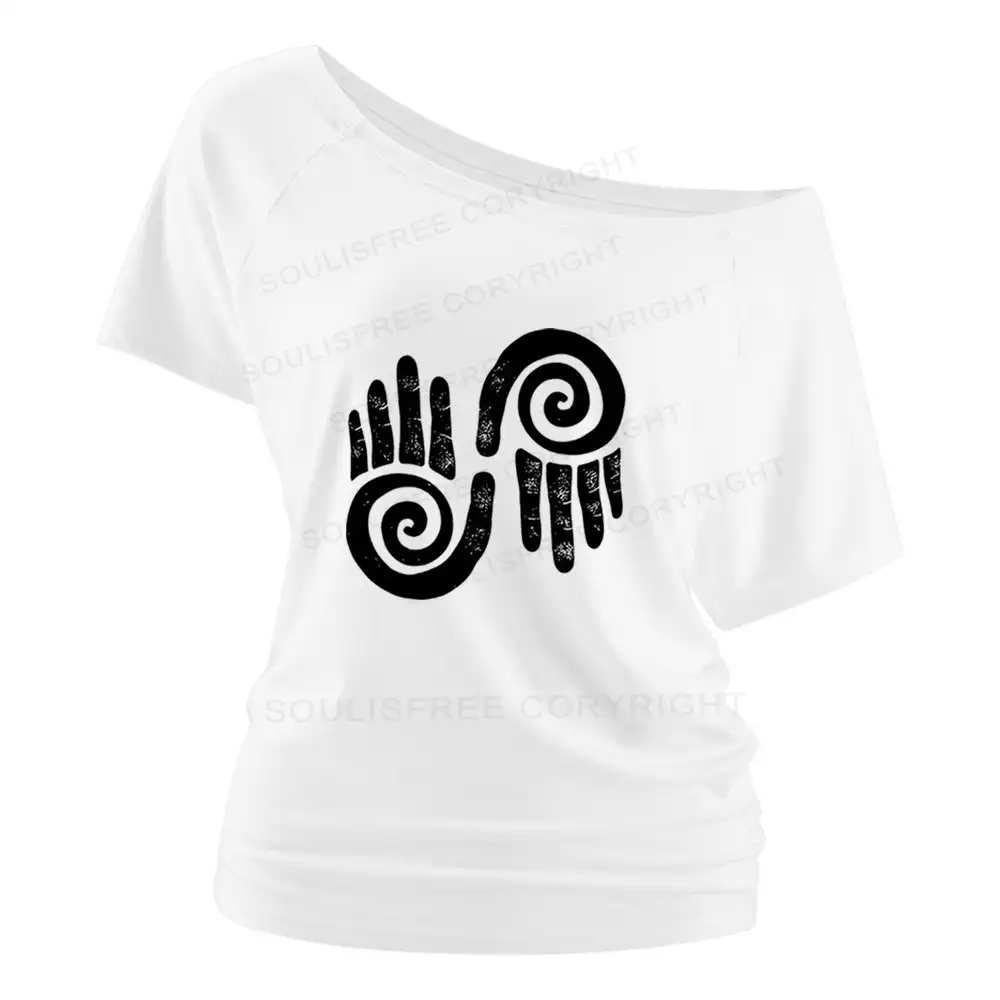 Life's Eternal Flow Off Shoulder Top