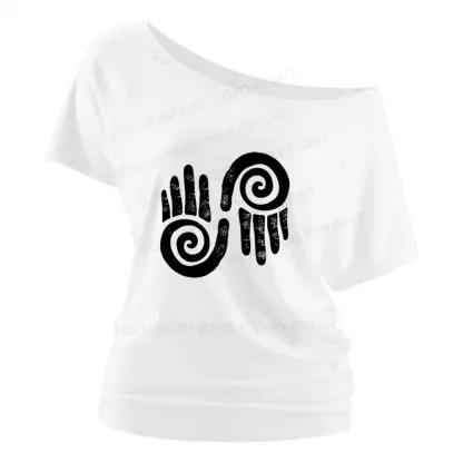 Life's Eternal Flow Off Shoulder Top