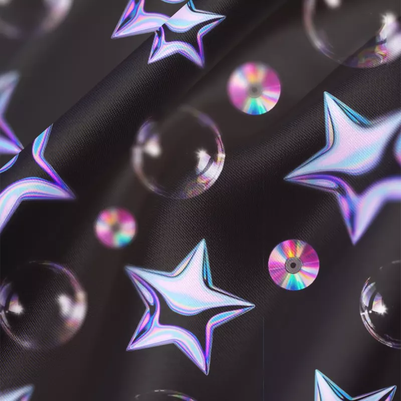 Soulisfree Galactic Shine Satin Mini Dress