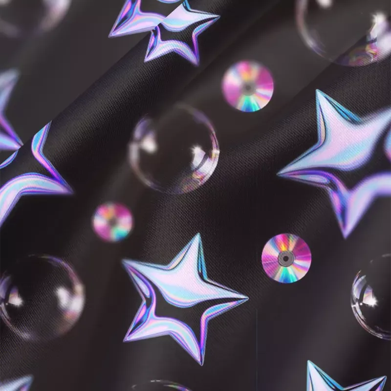 Soulisfree Galactic Shine Satin Mini Dress