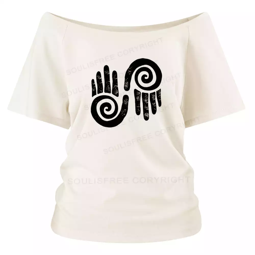 Life's Eternal Flow Off Shoulder Top