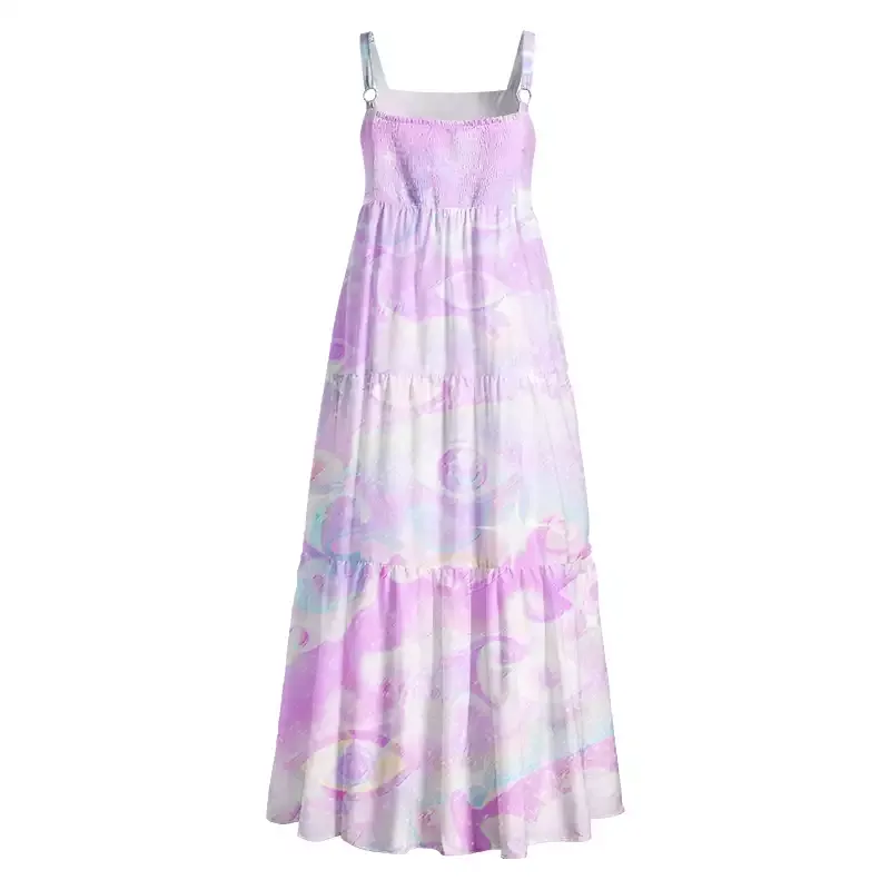 Soulisfree Aura Gradient Third Eye  Boho Maxi Dress