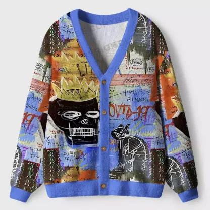 Crowned Skulls Ugly Cardigan Sweaters