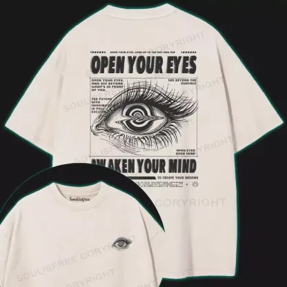 Open Eyes, Awaken Mind Washed T-shirt