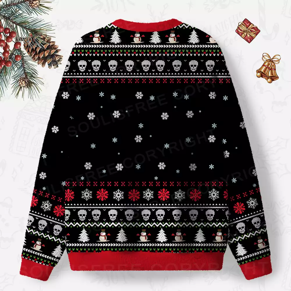 Dead Inside But It's Christmas Ugly Christmas Knit Sweatshirt