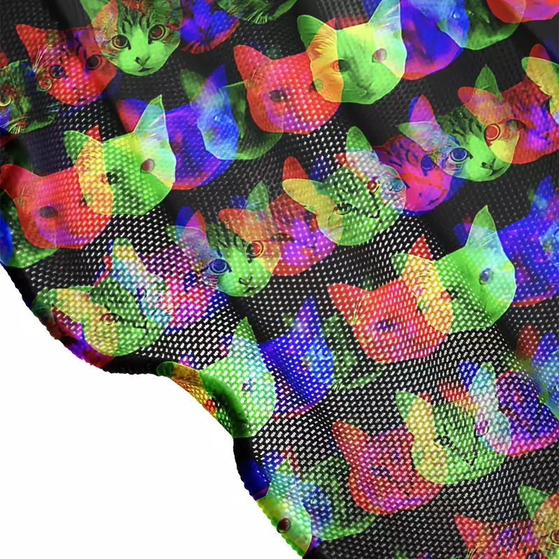 Soulisfree Rainbow Purr Sheer Mesh Cover Up