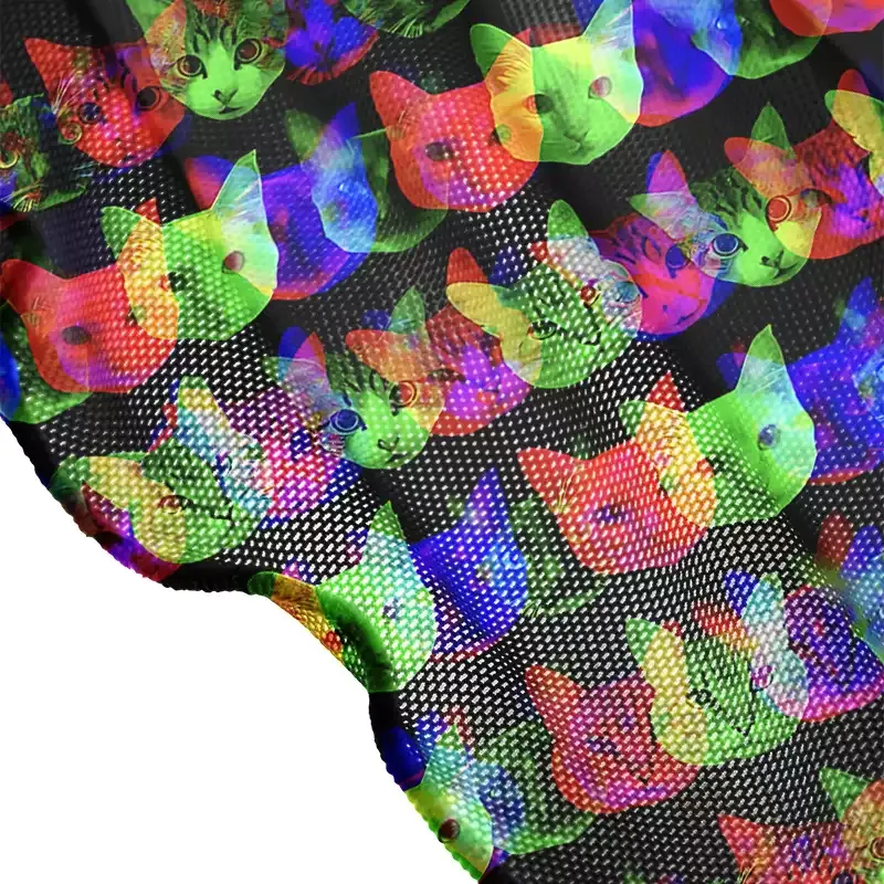 Soulisfree Rainbow Purr Sheer Mesh Cover Up