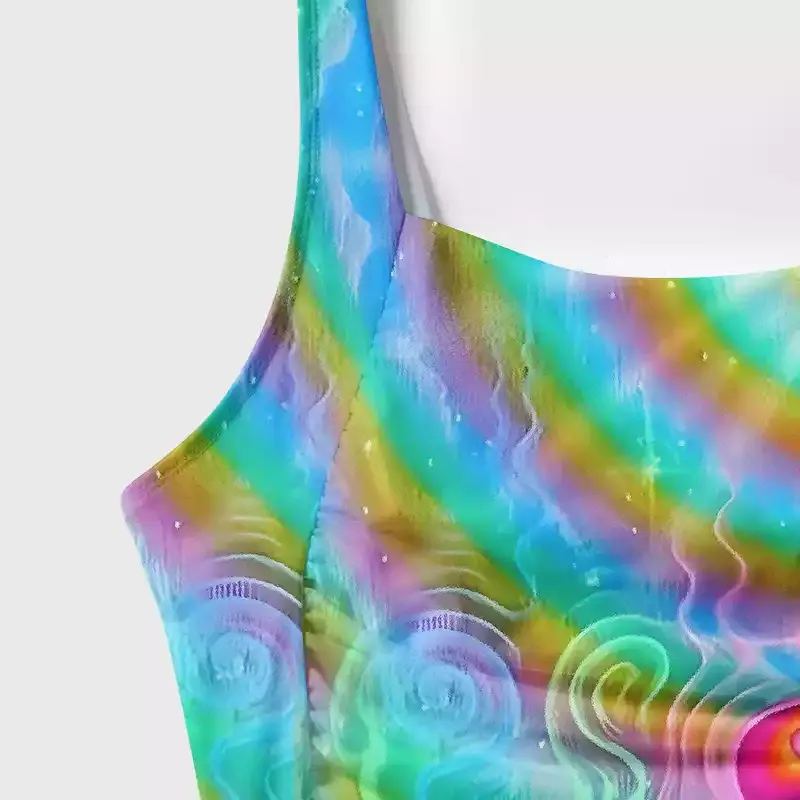 Soulisfree Psychedelic Eye Mushroom One‑Piece Swimsuit