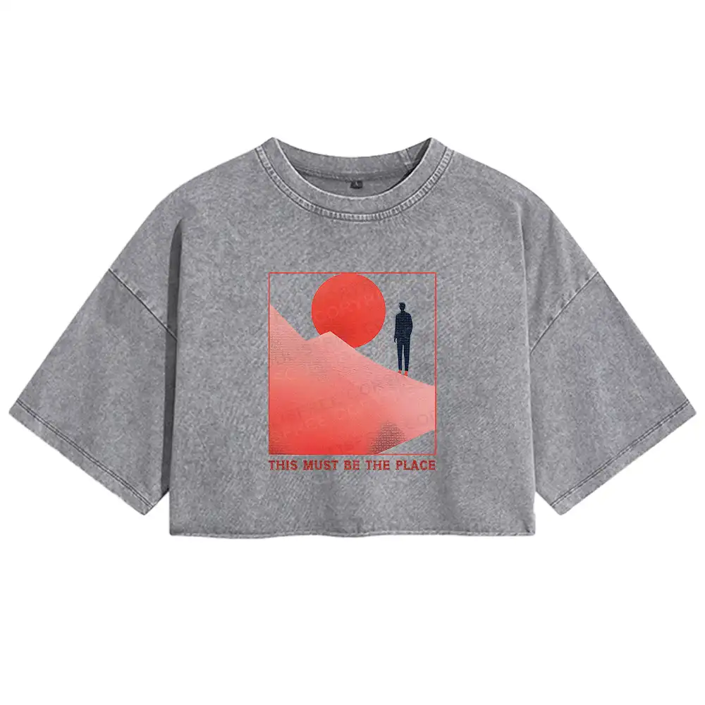 Must Be The Place Washed Crop T-shirt