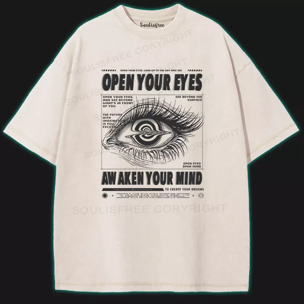 Open Eyes, Awaken Mind Washed T-shirt