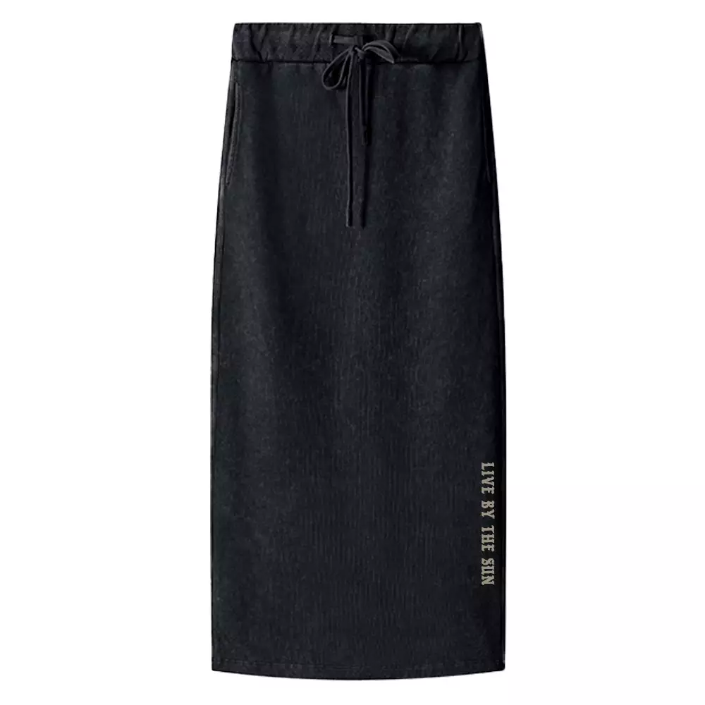 Living By The Sun  Washed A-Line Maxi Skirt