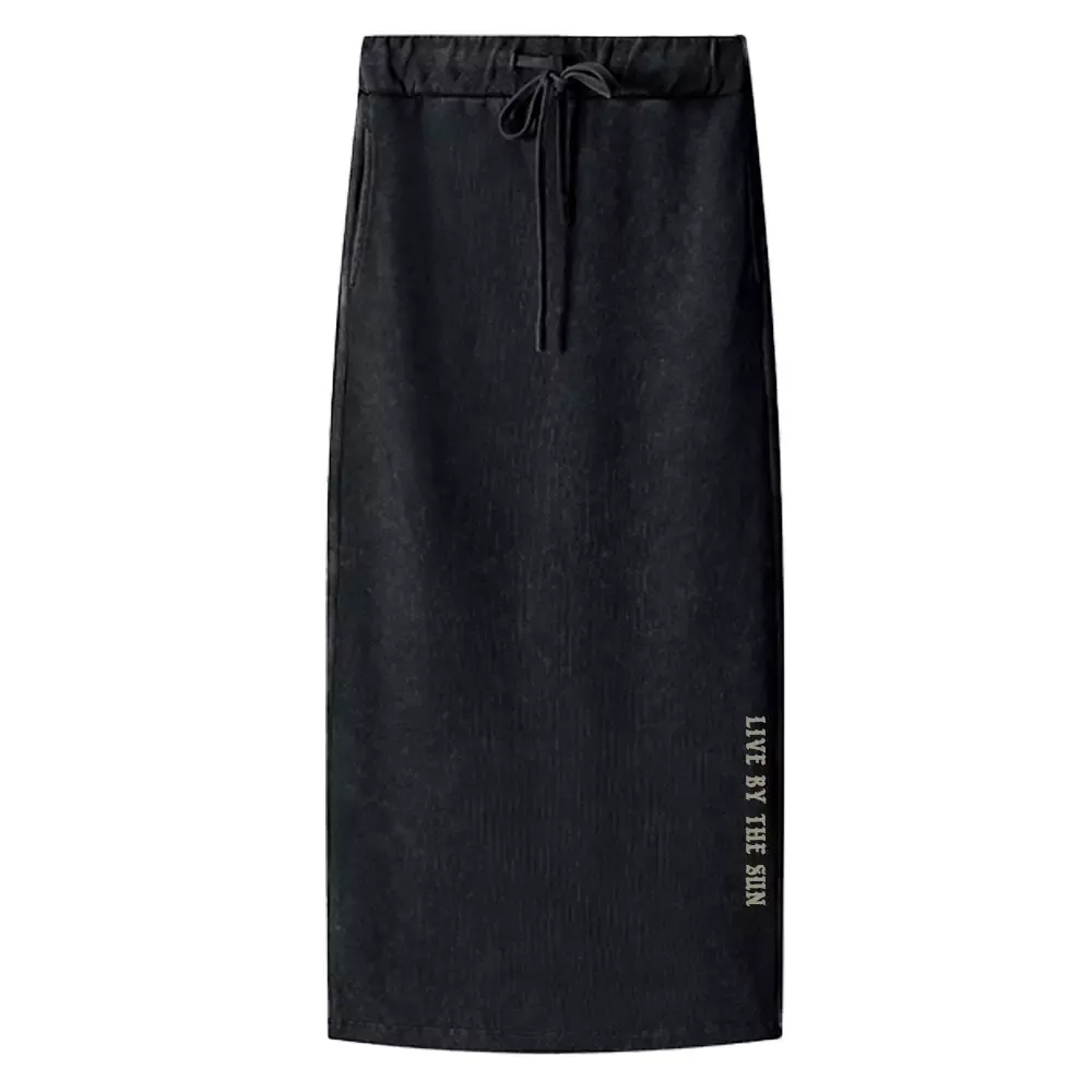 Living By The Sun  Washed A-Line Maxi Skirt