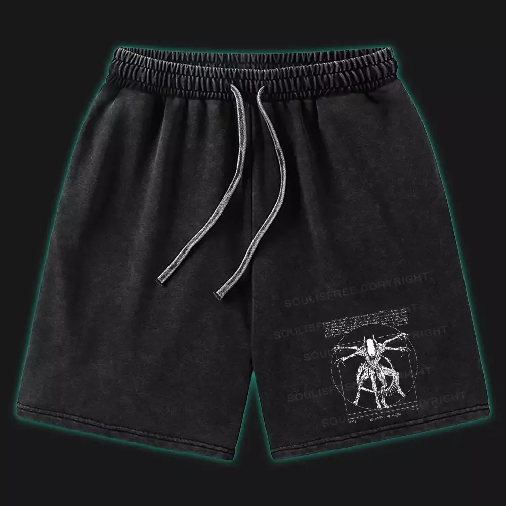 Designed Fear Unmasked Washed Shorts