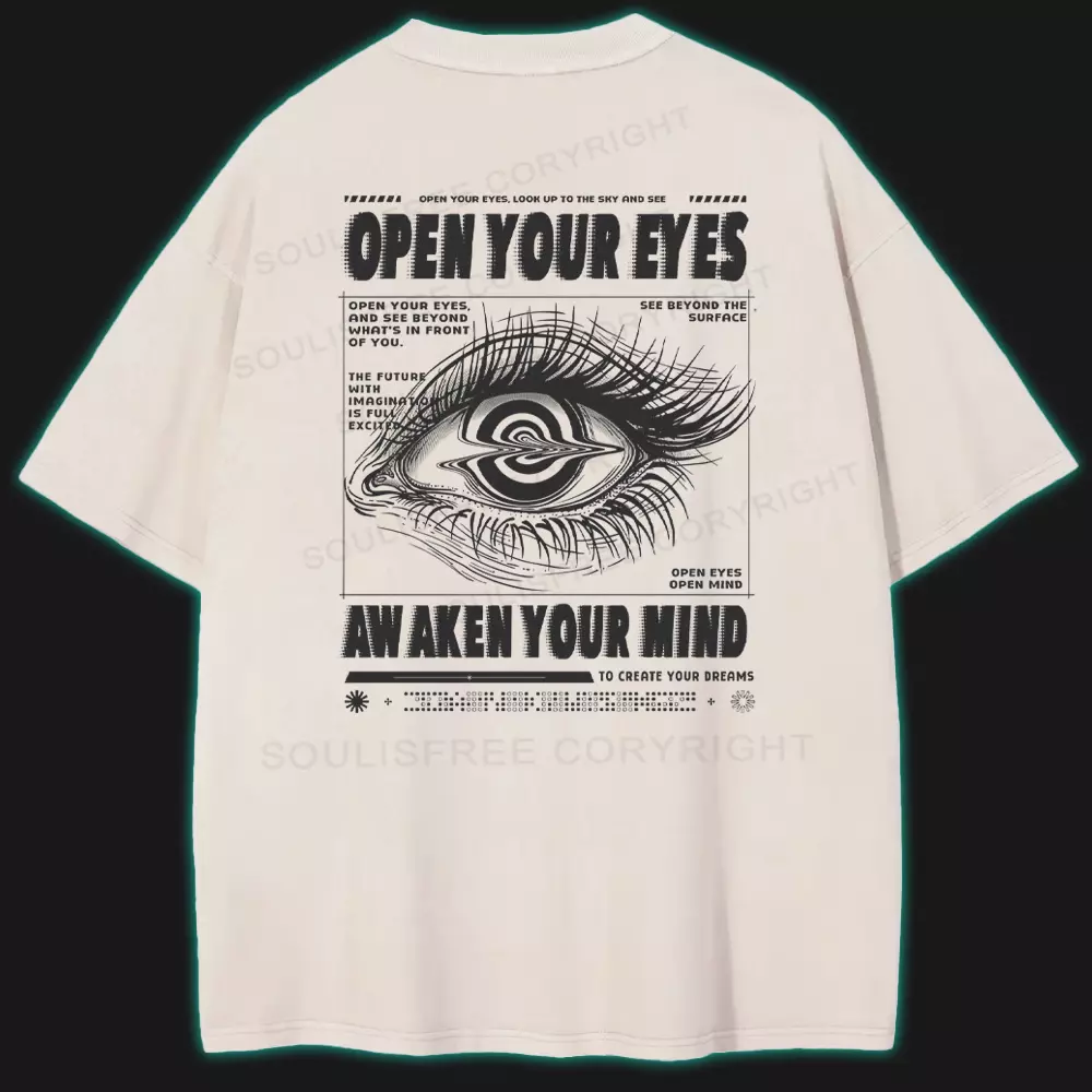 Open Eyes, Awaken Mind Washed T-shirt