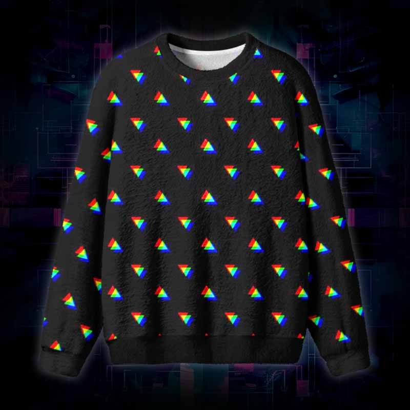 Soulisfree Signal Shift Fuzzy Crewneck Sweater