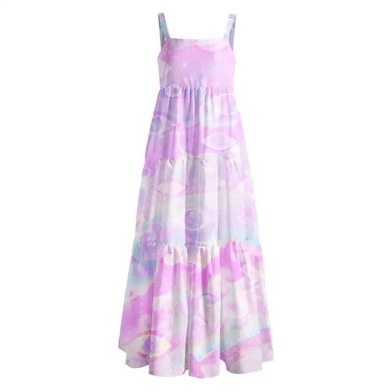 Soulisfree Aura Gradient Third Eye Boho Maxi Dress