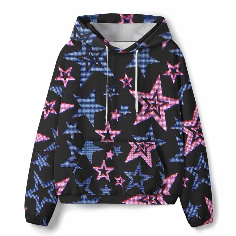 Soulisfree  Glow-In-The-Dark Stars All-Over Print Hoodie