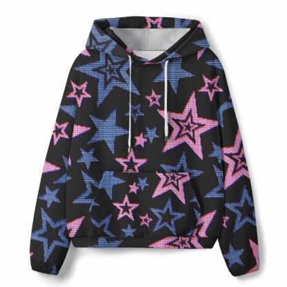 Soulisfree  Glow-In-The-Dark Stars All-Over Print Hoodie