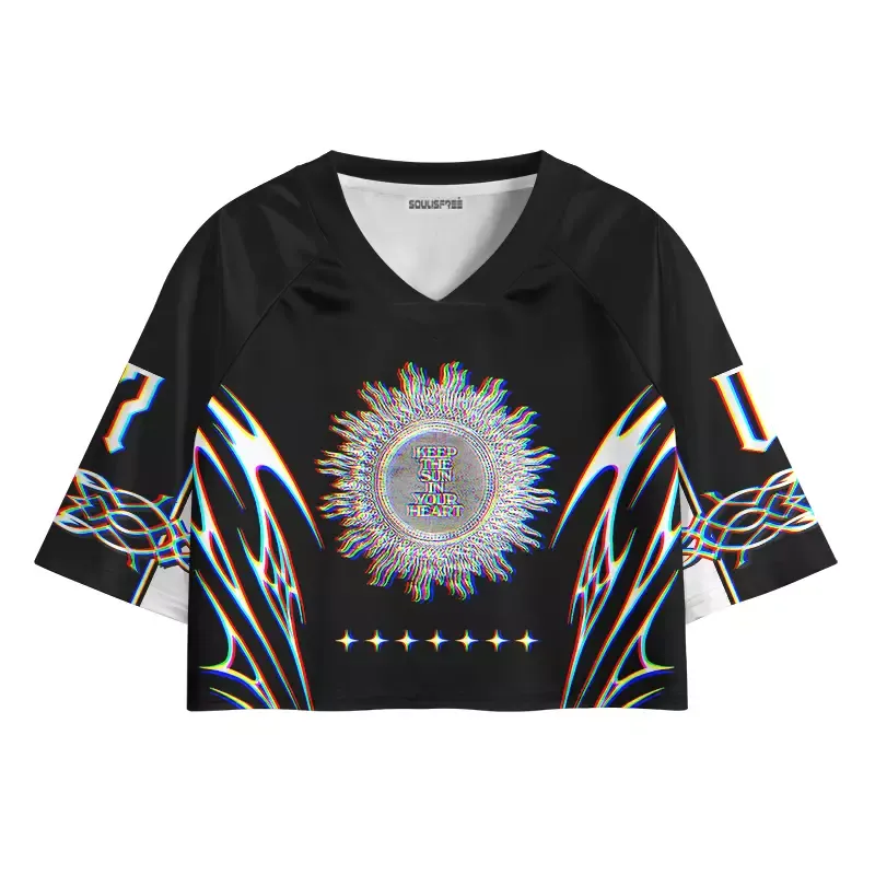 Designed Soulisfree KEEP THE SUN IN YOUR HEART Cropped Jersey