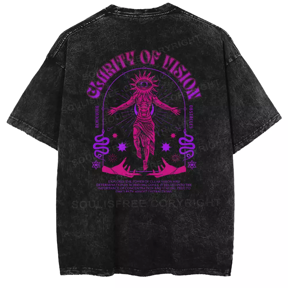 GLARITY OF VISION Washed T-shirt