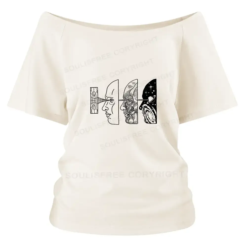 Reality Is Manipulated By Thought Off Shoulder Top