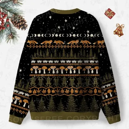 Mystic Woods Ugly Christmas Knit Sweatshirt