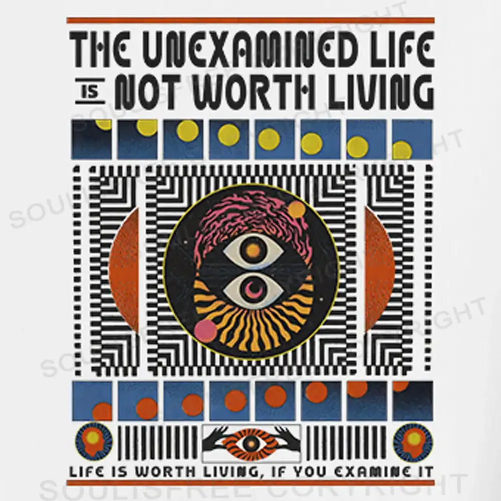 The Unexamined Life Not Worth Living Off Shoulder Top