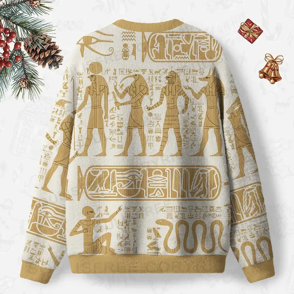 Echoes of Egypt Ugly Christmas Knit Sweatshirt