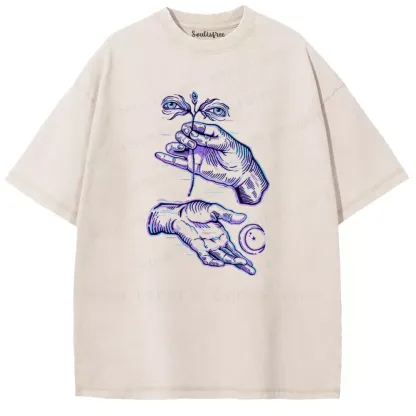 Soulisfree  Hands with All Seeing Eyes  Washed Tee